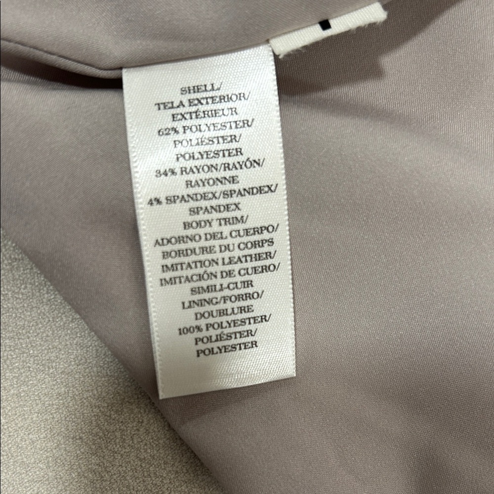 Ann Taylor Cream Leather Moto Jacket - Picture 5 of 8